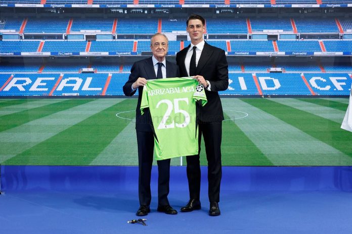 Kepa Arrizabalaga et le prÃ©sident du Real Madrid