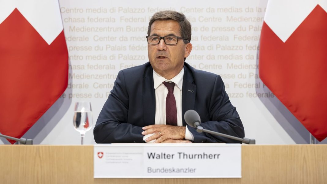 Le Chancelier de la confÃ©dÃ©ration Walter Thurnherr