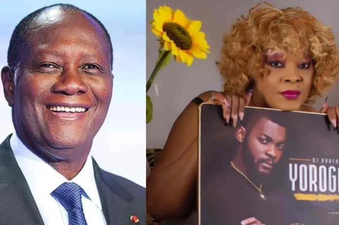 Tina Glamour et Allassane Ouatara, prÃ©sident ivoirien