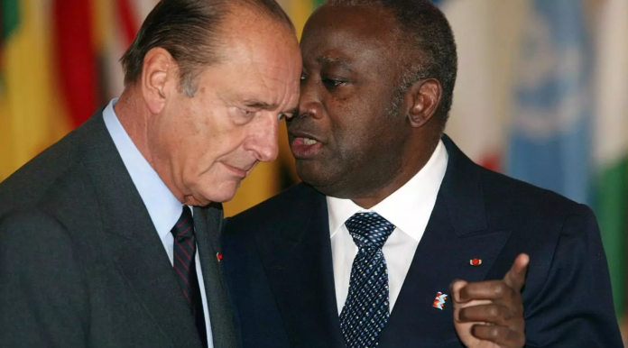 Laurent Gbagbo et Jacques Chirac