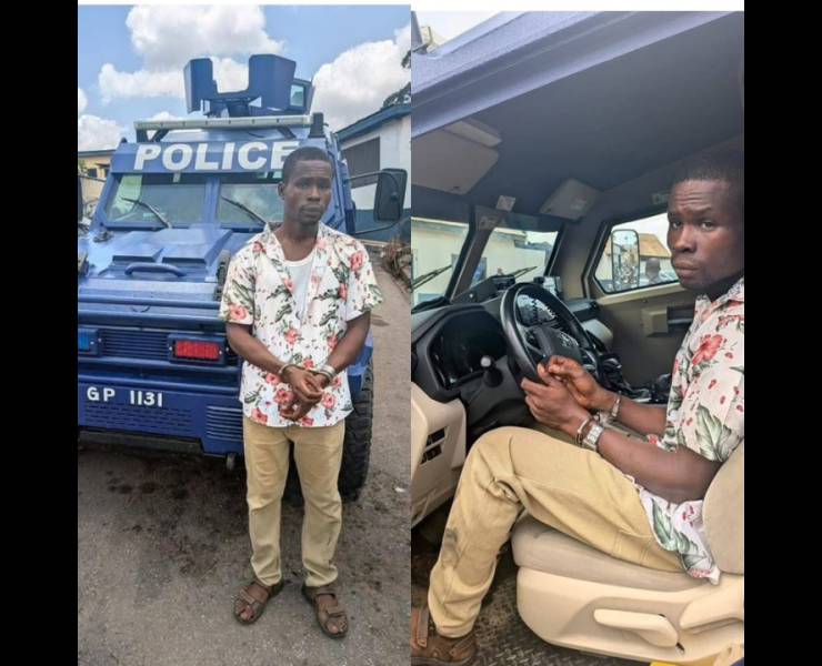 Ghana : Il tente de voler un véhicule blindé de la police en plein jour