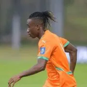 Yan Diomandé en maillot de la Côte d’Ivoire