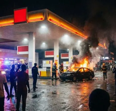 Guinée : accident et incendie à la T5 de Conakry, un m0rt