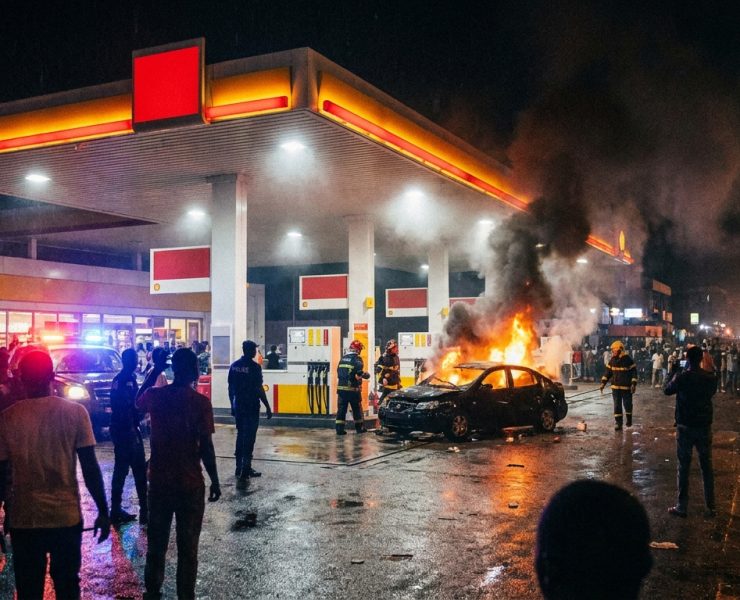 Guinée : accident et incendie à la T5 de Conakry, un m0rt