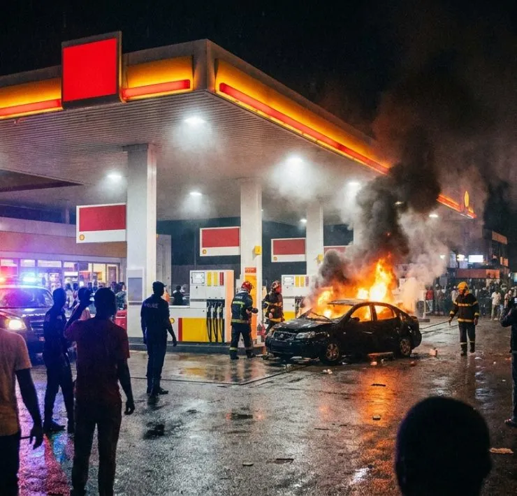 Guinée : accident et incendie à la T5 de Conakry, un m0rt