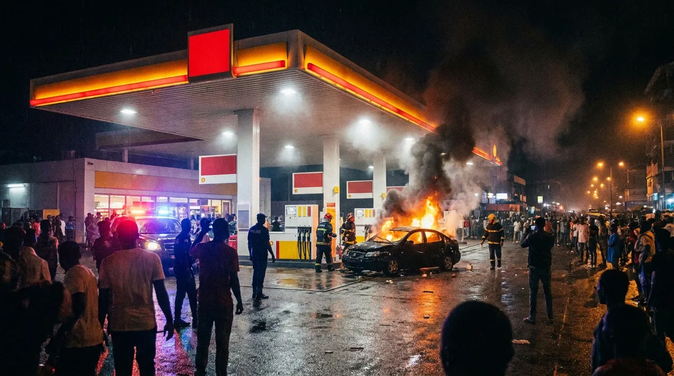 Guinée : accident et incendie à la T5 de Conakry, un m0rt