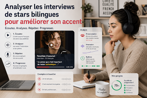 Analyser les interviews de stars bilingues pour améliorer son accent