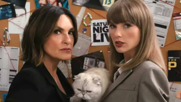 Taylor Swift et Mariska Hargitay dans le sketch SVU